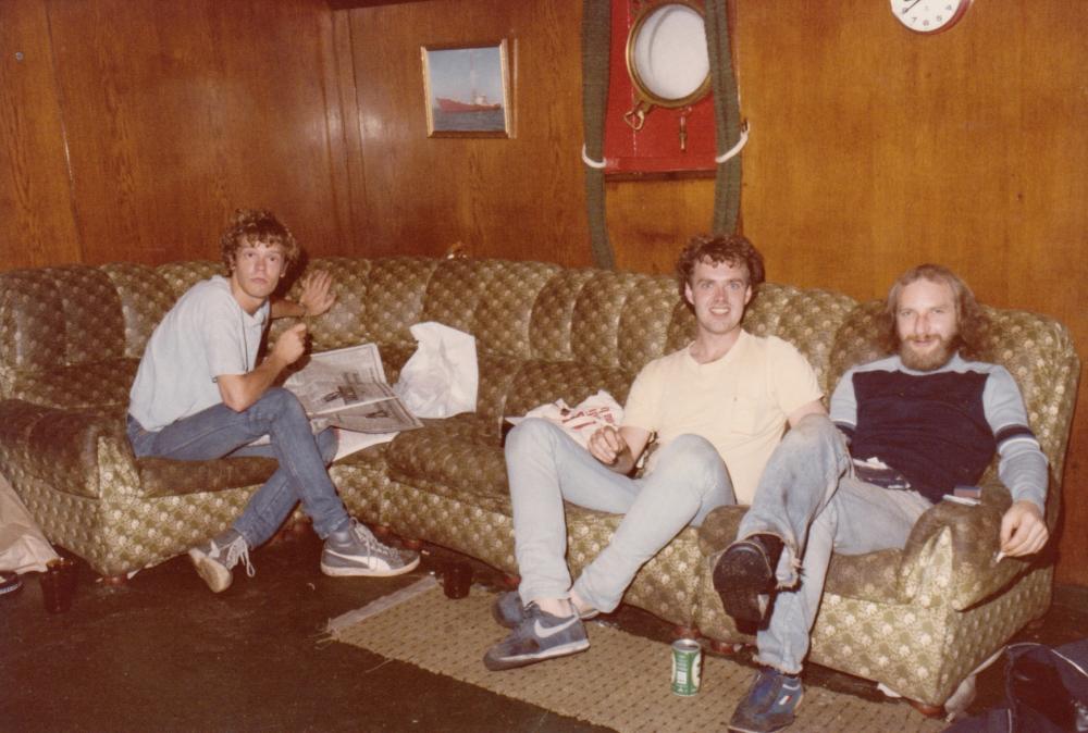 Frits Koning,Theo Tromp, Mike Barrington, 1985.jpg