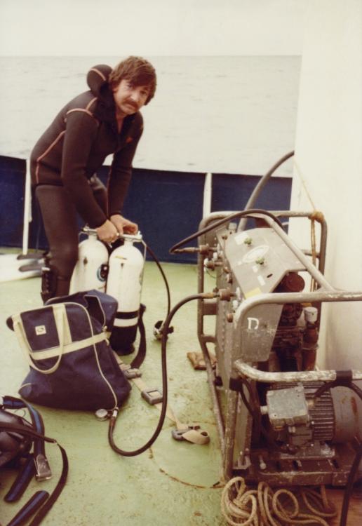 Duiken met Willy Wormleighton op Zeemeeuw 1984.jpg