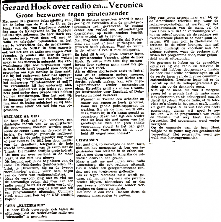 9 maart 1962 Woerdense Courant Gerard Hoek Plattelands Jongeren Gemeenschap Utrecht bew.png