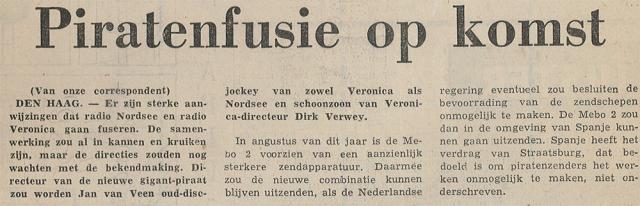 19710918_Dagblad voor Coevorden Piratenfusie op komst RNI Veronica.jpg