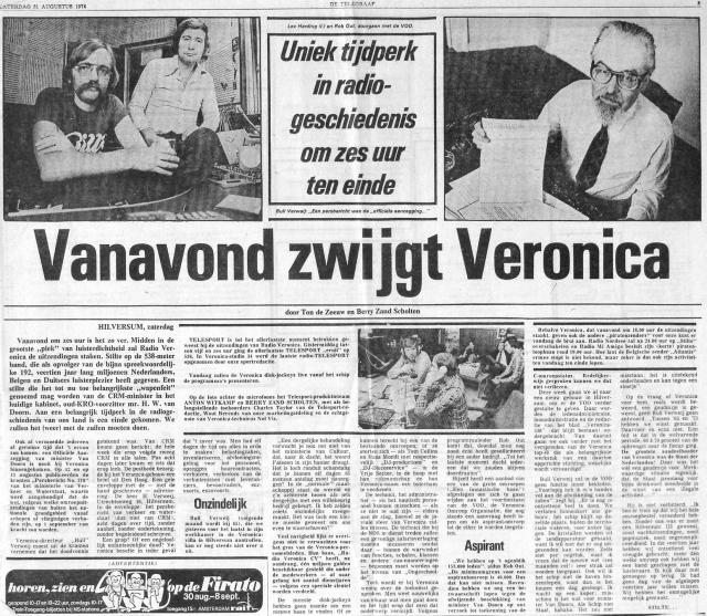 1974-08-31 Telegraaf Vanavond zwijgt Veronica.jpg