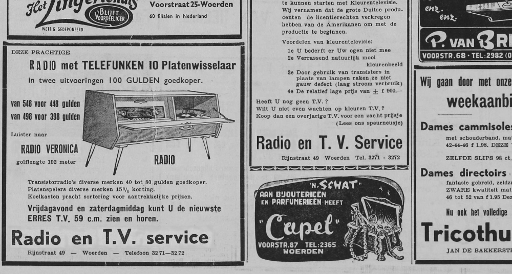 Radio Veronica advertentie Telefunken 6 Oktober 1961 bew.png
