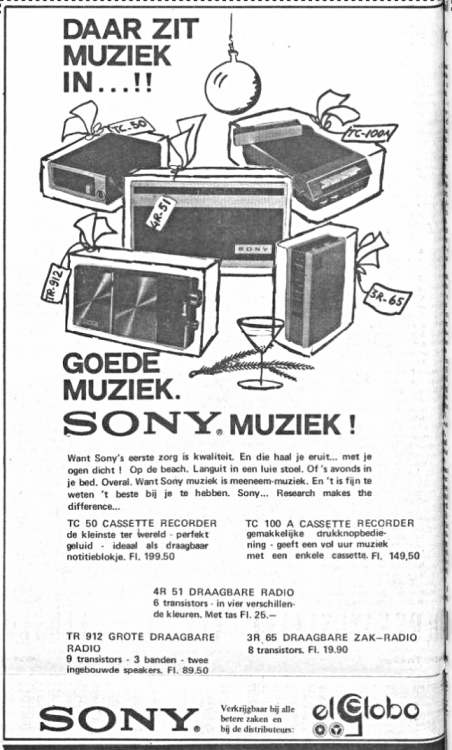 Sony  19-12-1969  3R-65 zakradio advertentie.png