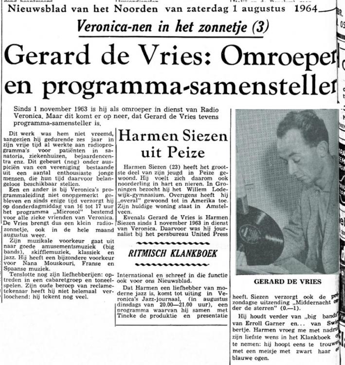 Veronica 1964-08-01 Veronica-nen in het zonnetje (3) Gerard de Vries Harmen Siezen.jpg