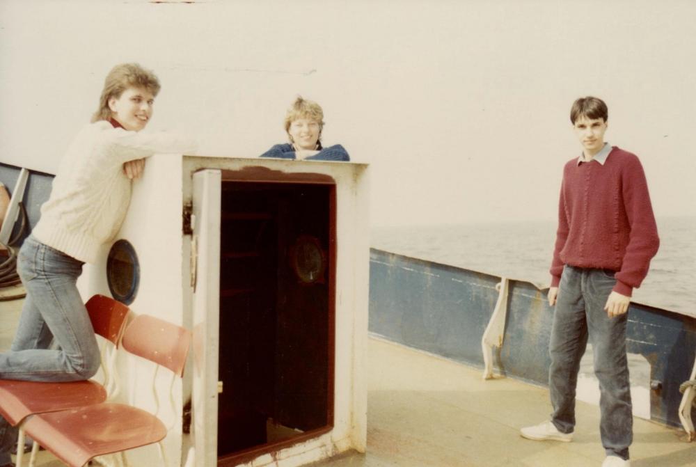 Ron West, Marjo Marcus, Walter Simons ,Zeemeeuw 1985.jpg