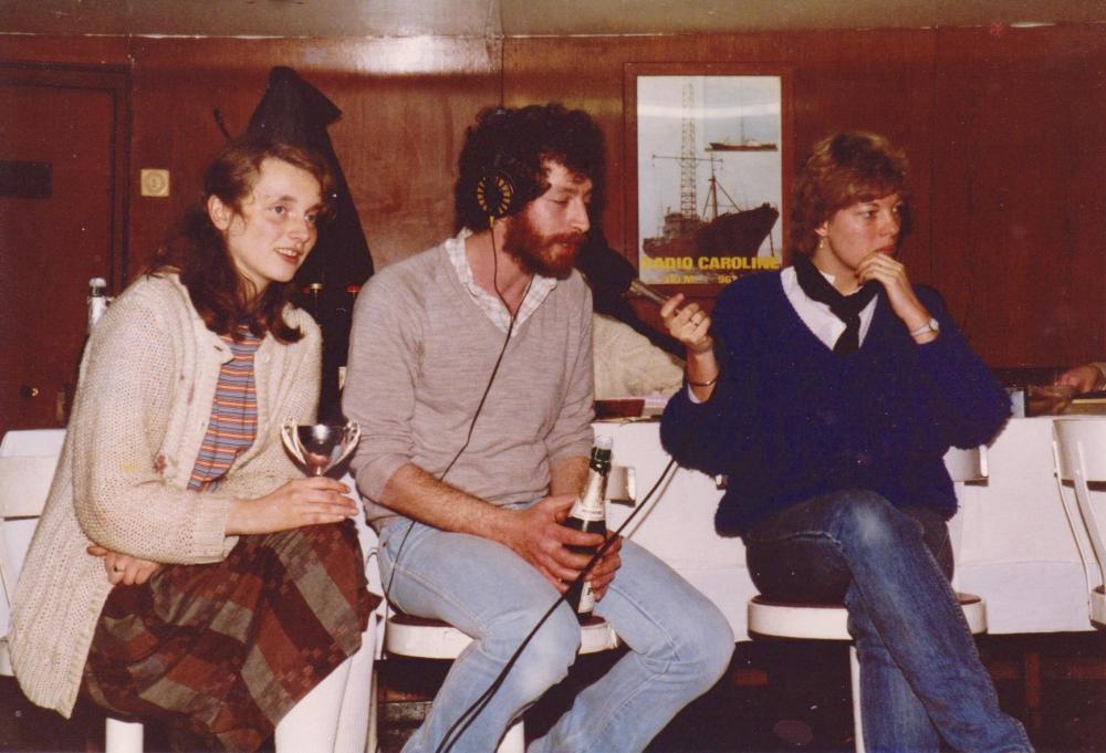 Dart competition Easter 1985  Fiona Jeffreys, Simon Barrett, Marjo Marcus ,Ross Revenge.jpg