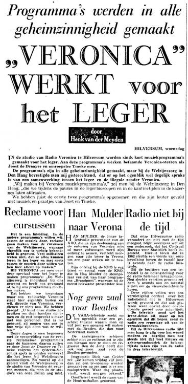 Veronica 1964-04-15 Veronica werkt voor het leger (De Telegraaf).jpg