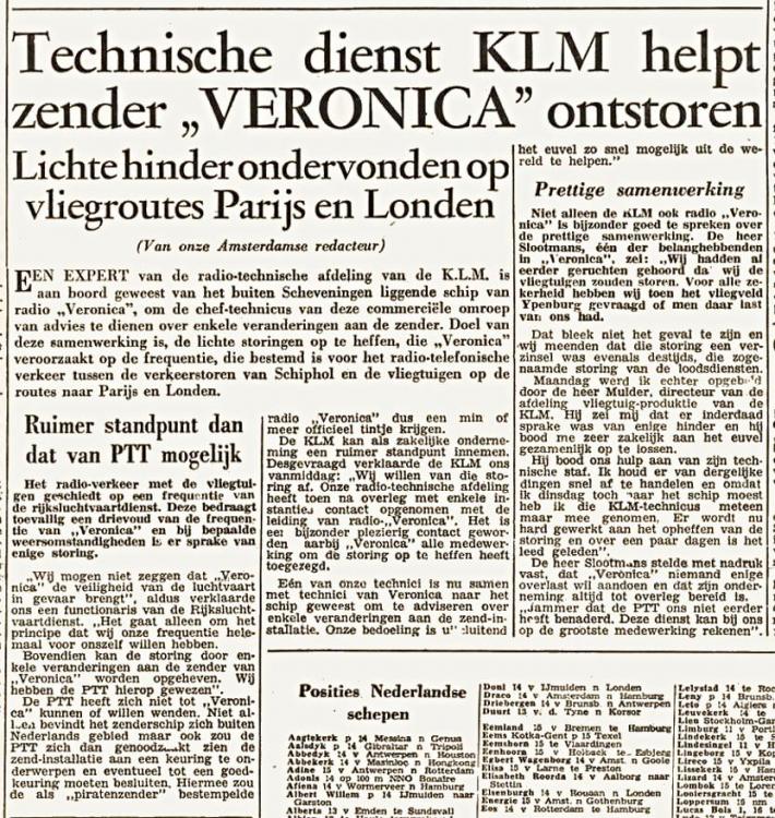 Veronica 1960-06-16 Technische dienst helpt Veronica ontstoren (Arnhemsche courant) .jpg