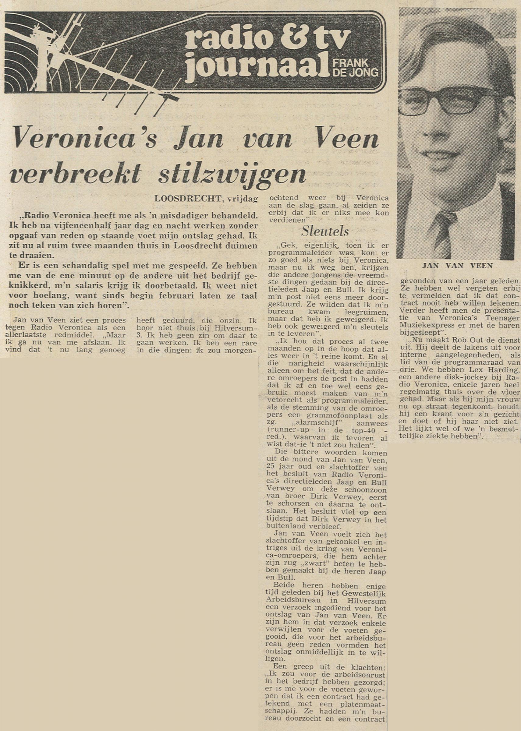 19700417 Tel Jan van Veen verbreekt stilzwijgen.jpg