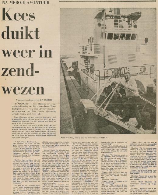 19711007 Vrije volk Na Mebo 2 avontuur Kees Manders duikt weer in zendwezen.jpg