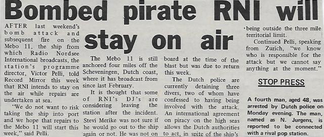 19710522 RRmir Bombed pirate RNI will stay on air.jpg
