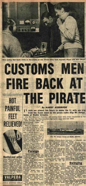 19640524 Sunday Mirror Customs men fire back at the pirate Car Atl.jpg