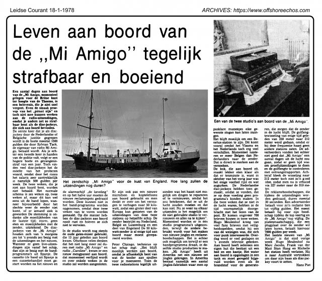 19780118 Leidse Courant leven aan boord van de Mi Amigo tegelijk strafbaar.jpg