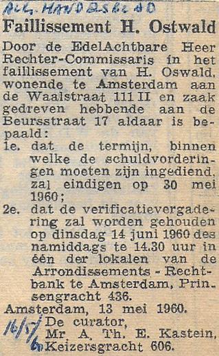 19600516 alg Handelsblad Faillisement H Oswald.jpg