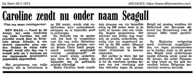 19730726 De Stem Caroline zendt nu onder naam Seagull.jpg