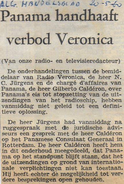 19600520 alg Handelsblad Panama handhaaft verbod Veronica.jpg