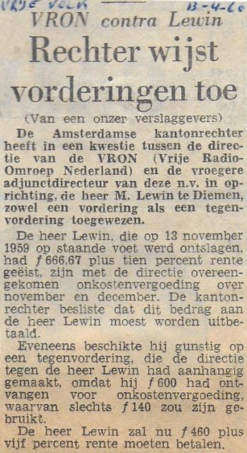 19600413 Vrije Volk Rechtewr wijst vordering toe.jpg