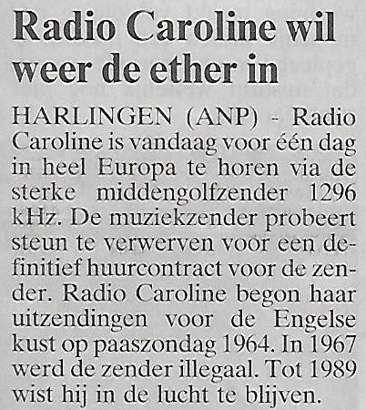 20000819 LC Radio Caroline wil weer in de ether.jpg