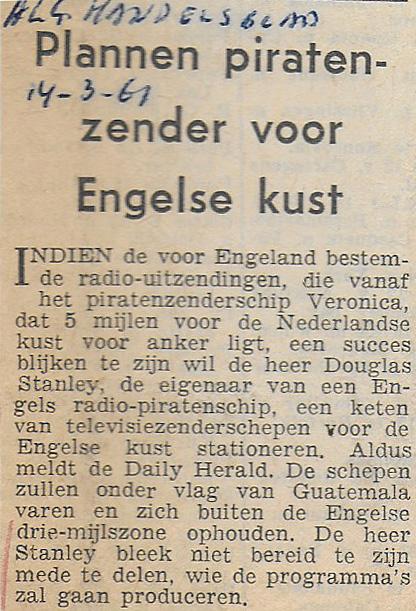 19610314 alg handelsblad PLannen voor piratenzender voor Engelse kust.jpg