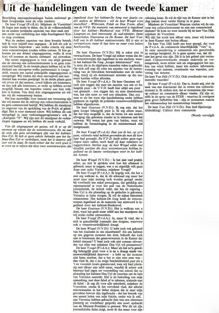 19730721 Politiek Dagblad Uit de handelingen van de tweede kamer.jpg