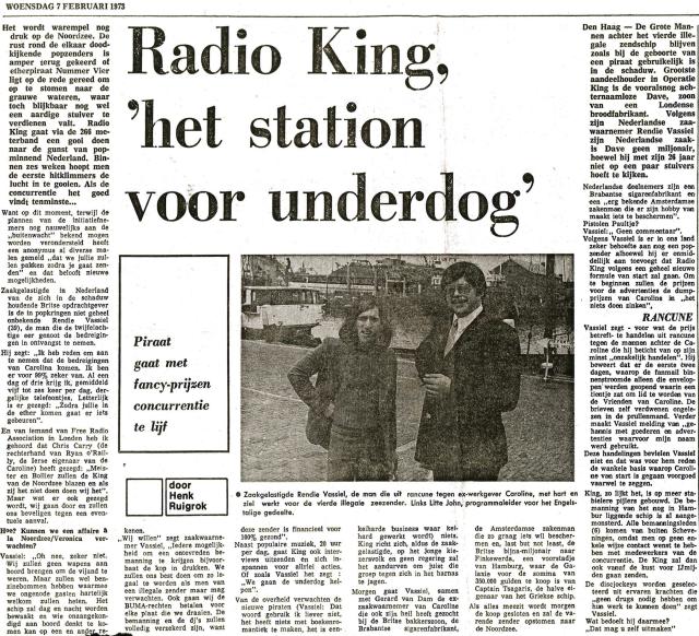 19730207 HC Het Binnenhof Radio King het station voor underdog.jpg