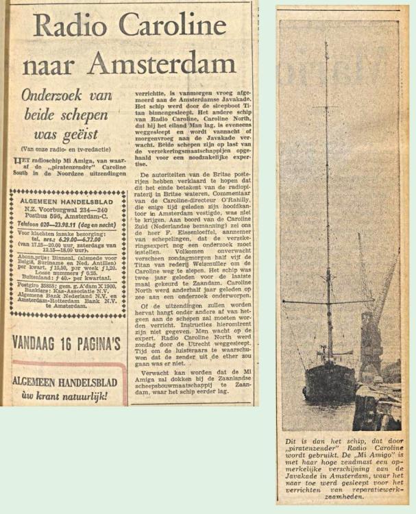 Radio Caroline -  Links, Algemeen Handelsblad 04-03-1968 Raechts, De Waarheid 5 maart 1968 .jpg